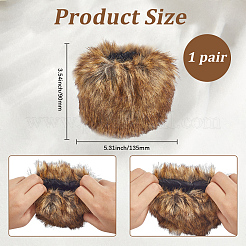 1 пара женских бархатных перчаток с нарукавниками&nbsp;AJEW-CY0002-21A