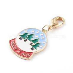 Pendentifs en alliage d'émail sur le thème de Noël&nbsp;HJEW-JM00457