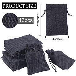 Polyester Imitation Sackleinen Verpackungsbeutel Kordelzugbeutel&nbsp;ABAG-BBC0001-02B-02