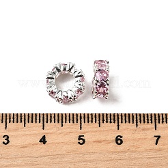 Большое отверстие кольца из латуни микро проложить кубического циркония шарики прокладки&nbsp;ZIRC-L041-18A-S