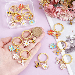 12шт брелок из эмалевого сплава 4 цветов&nbsp;KEYC-NB00019