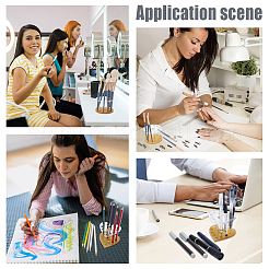 2 шт. 2 стиля акриловых кисточек для дизайна ногтей подставка для ручек&nbsp;MRMJ-PH0001-67A