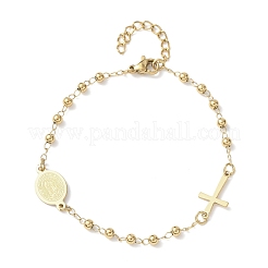 Браслеты из нержавеющей стали 304 Religion&nbsp;BJEW-F524-05B-G