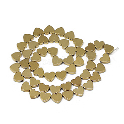 Electroplate non magnetici ematite sintetico fili di perline&nbsp;X-G-T057-12F