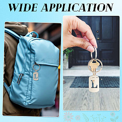 1 porte-clés en acier inoxydable&nbsp;KEYC-TADJ0001-08L