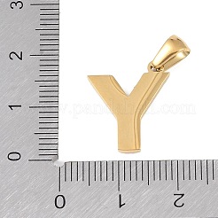 Colgantes de alfabeto de concha blanca natural&nbsp;STAS-M338-02G-Y