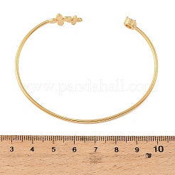 Braccialetti polsino in acciaio inossidabile 304 con micro pavé di zirconi cubici trasparenti&nbsp;SA-C001-02B-G