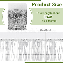 Spitzenbesatz mit Fransen aus Polyester&nbsp;DIY-WH0671-008C