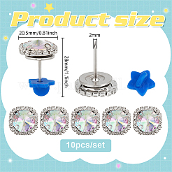 10 spilla in lega di vetro con strass&nbsp;AJEW-PH01688