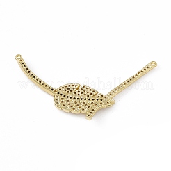 Подвески из латуни с микропаве из кубического циркония 2 петля&nbsp;KK-E068-VC020