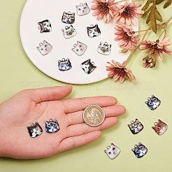 60шт 6 цвета подвески из цинкового сплава с эмалью&nbsp;ENAM-CJ0001-77