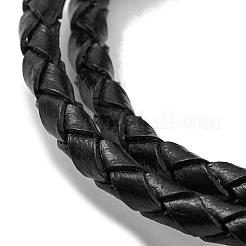 Cordons de cuir réglables tressés bracelets multi-brins double couche&nbsp;BJEW-F468-01