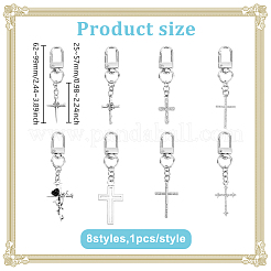 Кулон из готического креста из сплава&nbsp;HJEW-GO00066