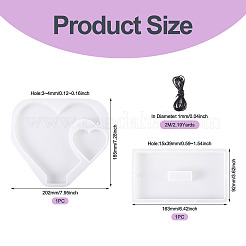 1 Set Silikonformen für Herz-Fotorahmen&nbsp;DIY-TA0014-77