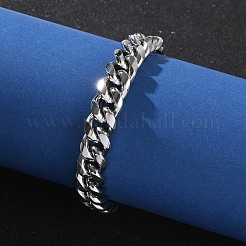 Bracelets à maillons cubains en acier inoxydable 304 pour hommes&nbsp;BJEW-Z081-01P-04
