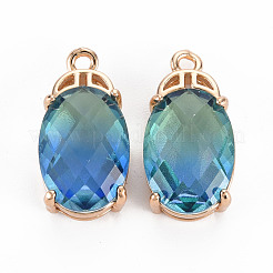 Покрытие стойки латунь микропаве прозрачные подвески из кубического циркония&nbsp;KK-T060-62C-RS