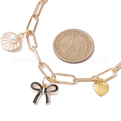 Ожерелья из нержавеющей стали 304 с имитацией груши из АБС-пластика&nbsp;NJEW-JN04843