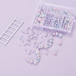 497шт 5 стиля радуги абс пластик имитация жемчуга&nbsp;OACR-YW0001-07F