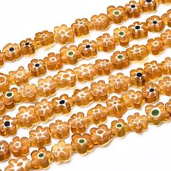 Millefiori a mano fili di perline di vetro&nbsp;LAMP-J035-8mm-03