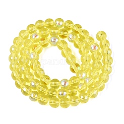 Transparentes perles de verre de galvanoplastie brins&nbsp;EGLA-Q132-6MM-01A-01