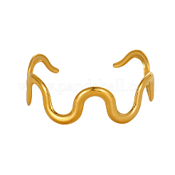 Bracelets manchettes en acier inoxydable 304 pour femmes&nbsp;STAS-OY018-04G