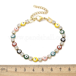 Bracciali a catena con strass in acciaio inossidabile 304 per donna&nbsp;BJEW-F488-24G