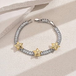 Messing-Gliederarmbänder mit Mikropflaster und klaren Zirkonia für Damen&nbsp;MW2508-2