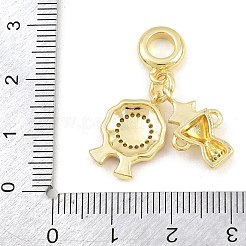 Pendenti in zirconi cubici trasparenti in micro pavè di ottone&nbsp;CU-CBA9B5A-09G