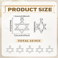 10 pendentif en acier inoxydable 201&nbsp;STAS-LP0003-23