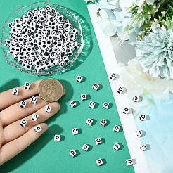 600 шт. Непрозрачные акриловые бусины&nbsp;OACR-PA0001-28