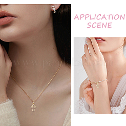 14 шт. латунные маленькие крестики-подвески&nbsp;KK-LP0001-51