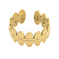 Кольцо-манжета овальное открытое из нержавеющей стали 304 для женщин&nbsp;LS-RJEW-S406-01G-03