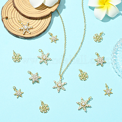 16 шт. 4 стиля рождественской стойки с покрытием из латуни подвески&nbsp;KK-SC0006-97