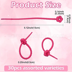 30 шт. силиконовые кабельные стяжки в форме цветка&nbsp;AJEW-YW0002-05