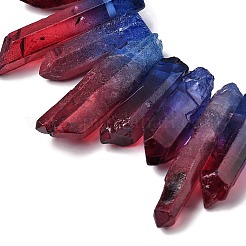 Нити из двухцветных бусин из натурального кварца&nbsp;G-Z131-K01-02