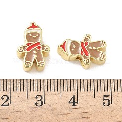 Perles de Noël en laiton émaillé&nbsp;KK-I474-G24