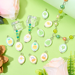 12 pendentif en porcelaine imprimée à la main&nbsp;PALLOY-SW00121
