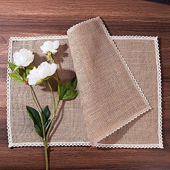 Geflochtene Jute und rutschfeste Spitze aus Spitze&nbsp;LS-AJEW-WH0066-01