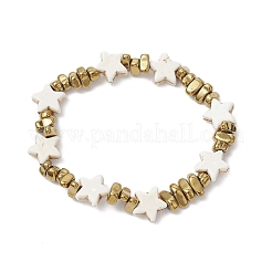 Синтетические бирюзовые бусы стрейч браслеты&nbsp;BJEW-JB11708