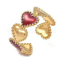 Браслеты-манжеты из нержавеющей стали 304 с эмалью для женщин&nbsp;LS-BJEW-F518-03B-G