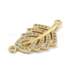 Gestellbeschichtung Messing Mikropflaster klare Zirkonia Hohlblatt-Anschlussanhänger&nbsp;KK-A234-055G
