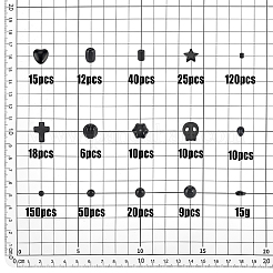 Gefärbte synthetische Türkis- und natürliche Obsidianperlen-Sets&nbsp;G-AR0006-31