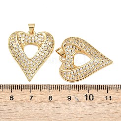 Pendentifs en laiton et zircone cubique pour la fête des mères&nbsp;KK-L251-07G-04