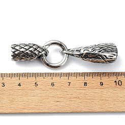 Anelli a molla in acciaio inossidabile 304 in stile tibetano&nbsp;FIND-Z046-06AS-06