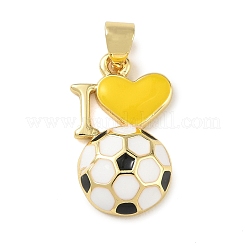 Ciondoli in ottone smaltato a tema calcistico&nbsp;KK-A303-01B-G