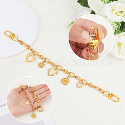 Подвеска в виде сердца из латуни с подвеской в виде солнечного компаса из нержавеющей стали 304&nbsp;HJEW-PH02276