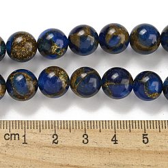 Синтетический золотой клинкер камень бисер пряди&nbsp;G-P549-A01-02A