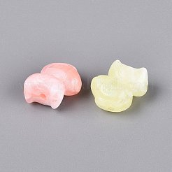 Perles acryliques transparentes bicolores lumineuses&nbsp;OACR-Q199-35