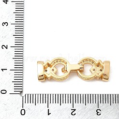 Messing Micro Pave klare Zirkonia Falte über Verschlüsse&nbsp;KK-B189-03G