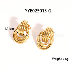 Серьги-гвоздики из нержавеющей стали 304 с текстурой в виде нескольких кругов&nbsp;WP5091-1